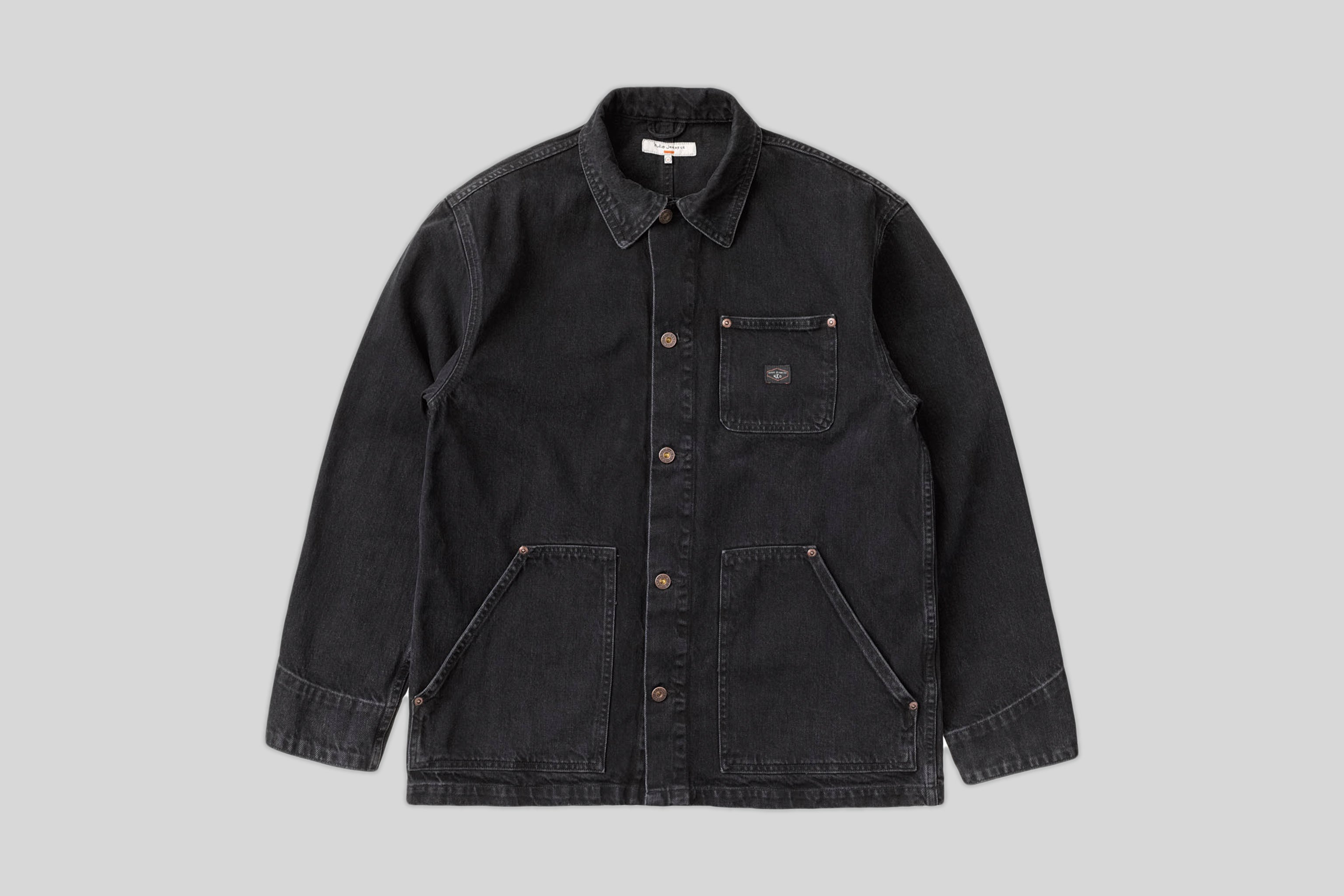 Nudie Jeans Carson Chore Jacket Black Hole