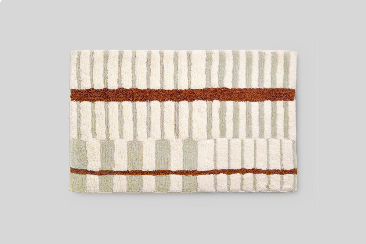 Morrow Soft Goods Tierra Bath Mat (Sage / Multi)
