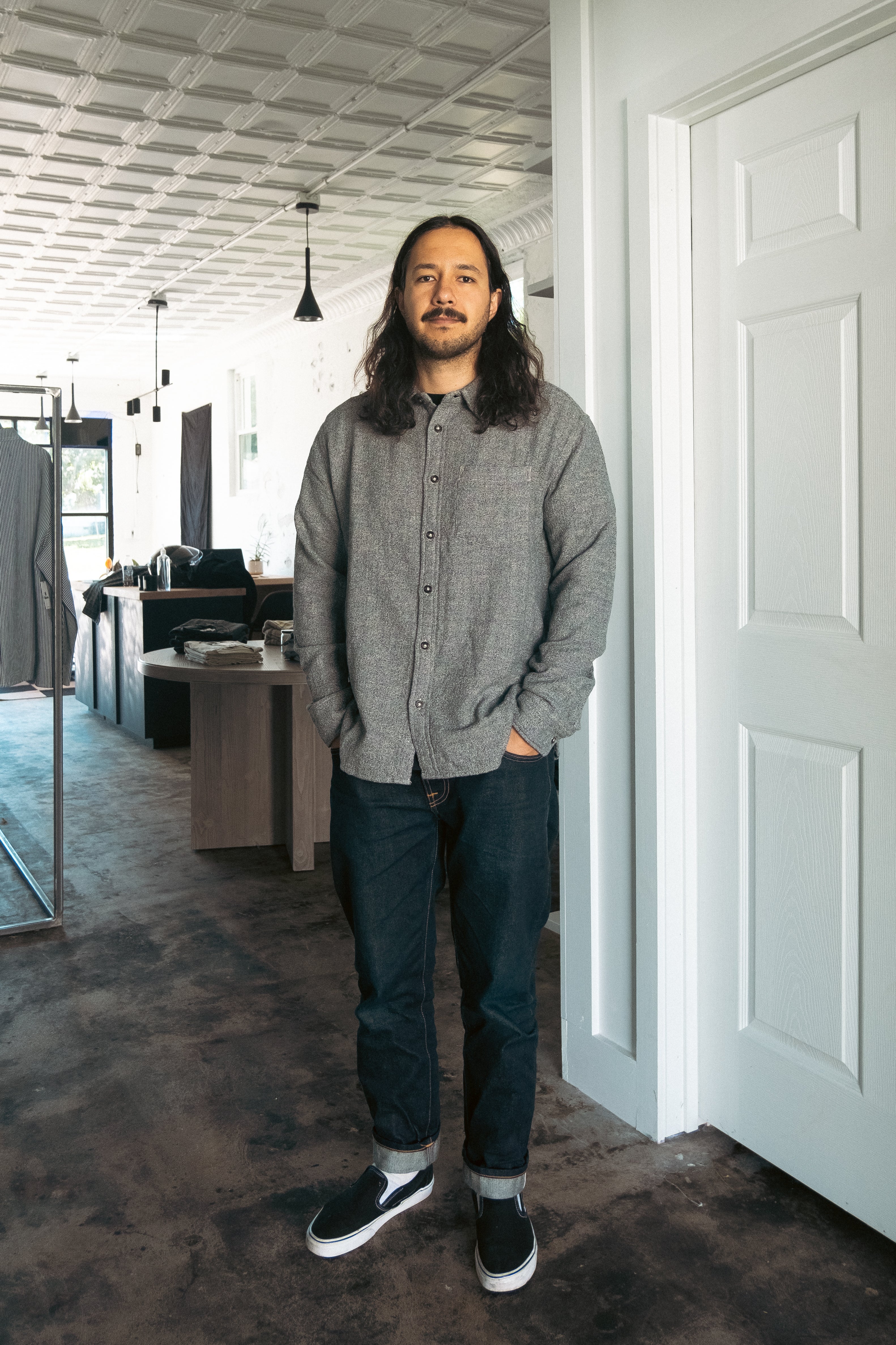 Corridor Pearl Boucle Shirt Navy