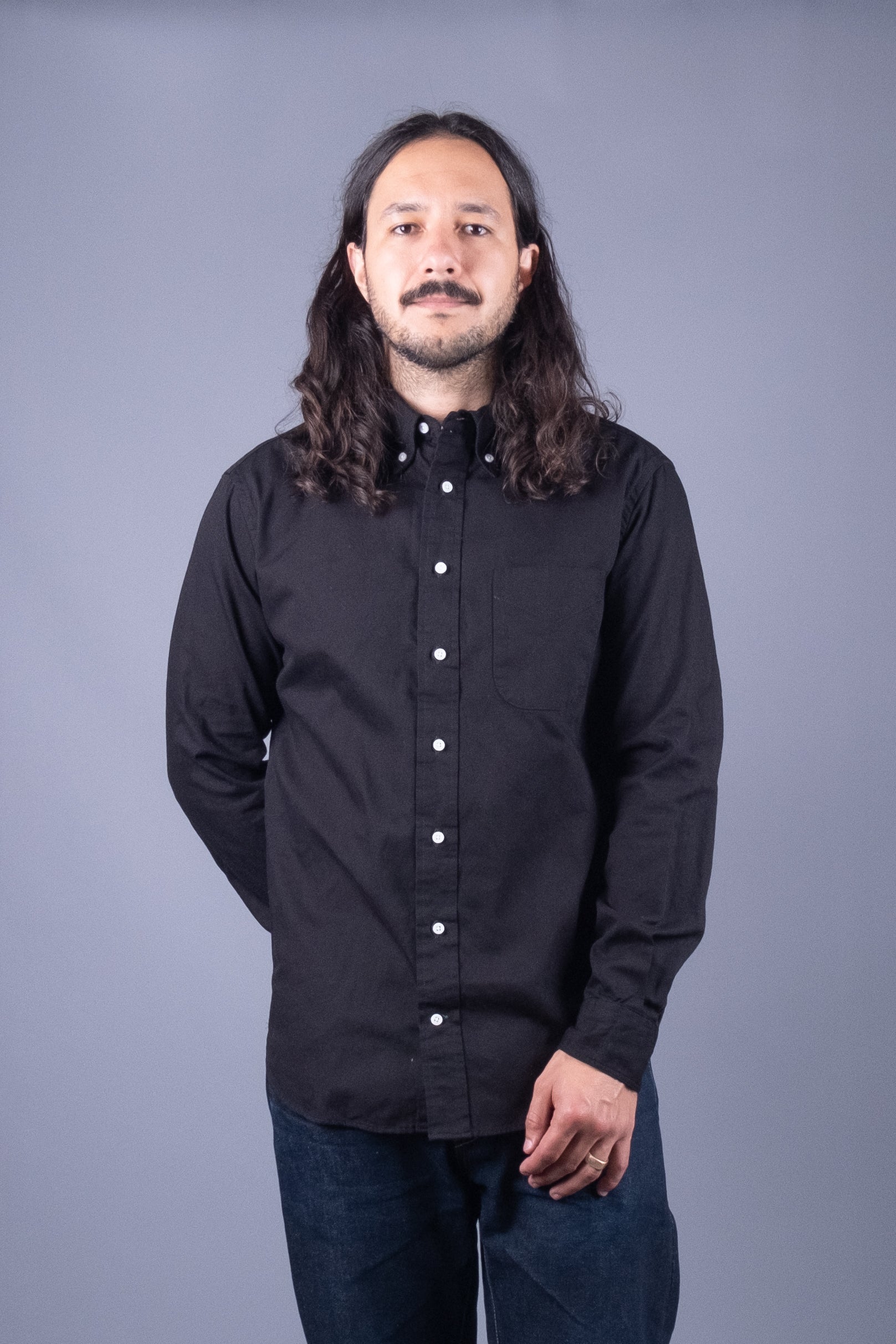 Gitman Vintage Black Overdye Oxford Shirt