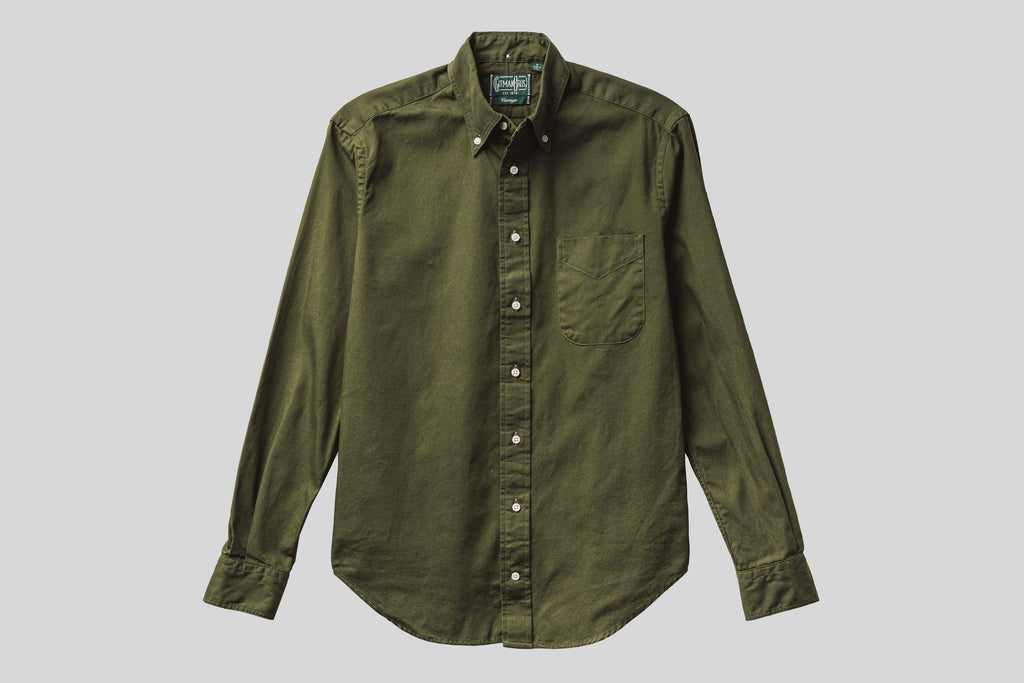 Gitman Vintage Olive Overdye Oxford Shirt