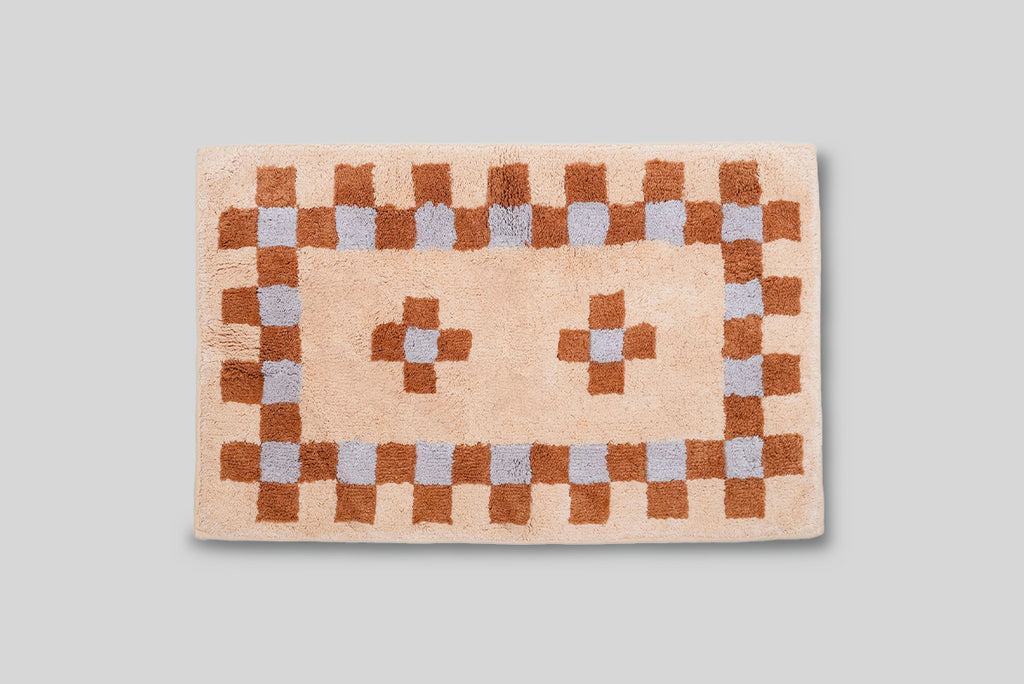 Morrow Soft Goods Roberta Bath Mat  (Lilac / Light Camel Multi)