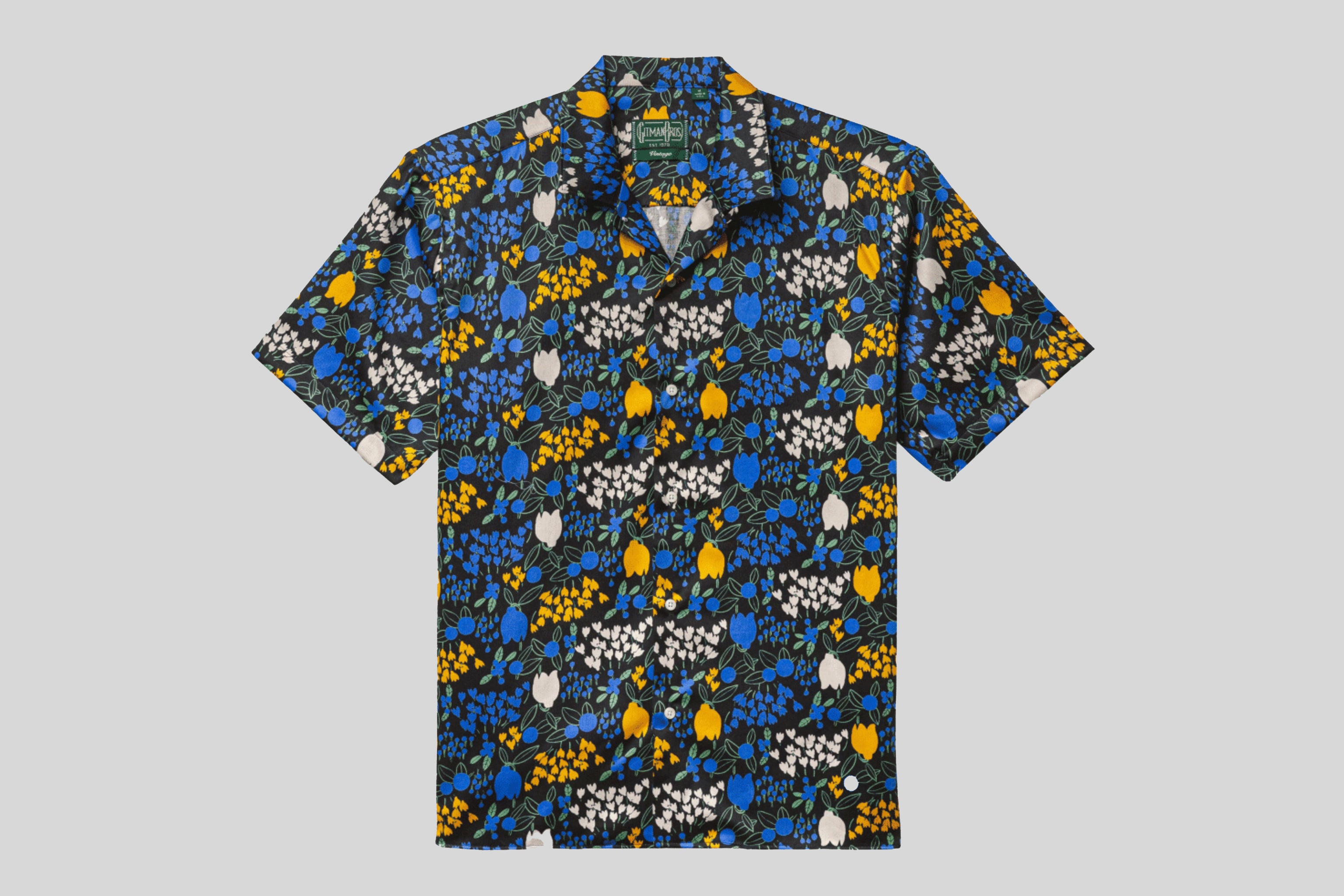 Gitman Vintage Black Tulip Fields Shirt